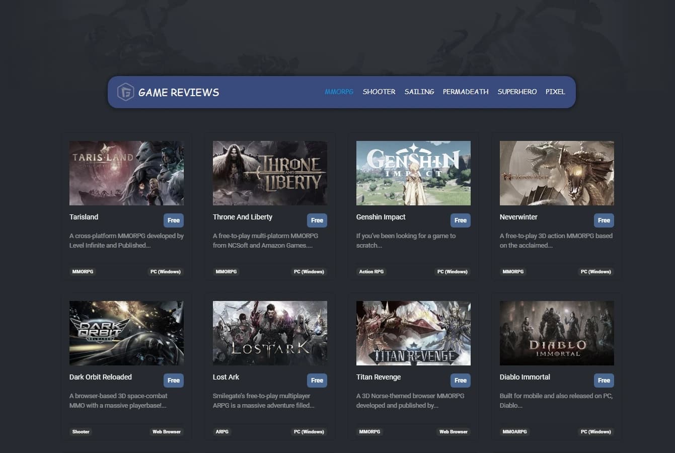 Game Reviews